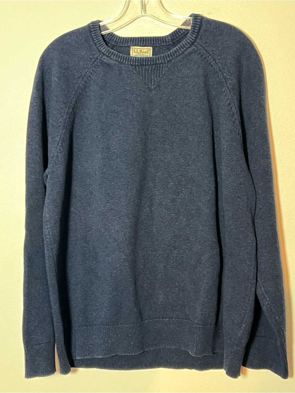 L.L. Bean Men's Navy Crewneck Sweater